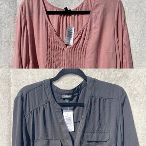 Lot of 2 Torrid Blouses Women's Plus Size 1 XL | NWT Black & Peach Tops